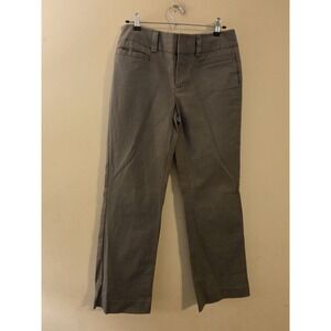 GAP‎ Women's Size 8 Regular Gray Stretch Curvy Fit Flared Leg Chino Pants